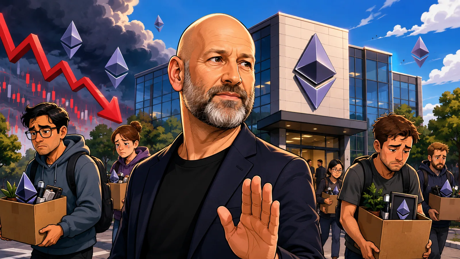Recortes y salidas en la Ethereum Foundation: Joe Lubin asegura que «no es una crisis». Fuente: Imagen creada con Inteligencia Generativa