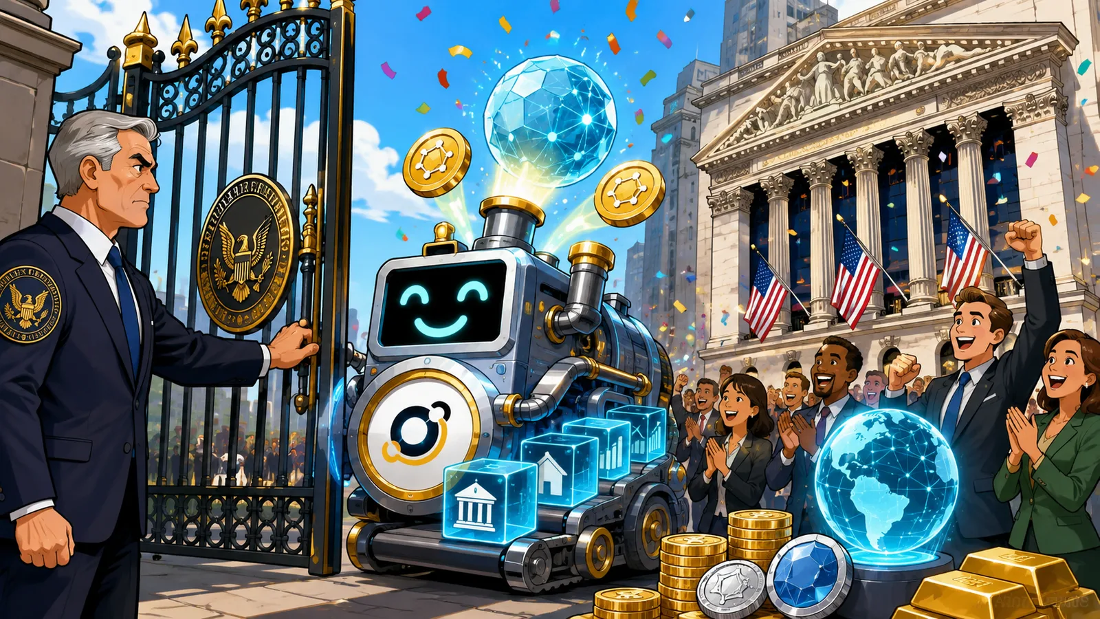 La SEC abre la puerta a Securitize en la NYSE: el motor del BUIDL de BlackRock saldrá a bolsa. Fuente: Imagen creada con Inteligencia Generativa