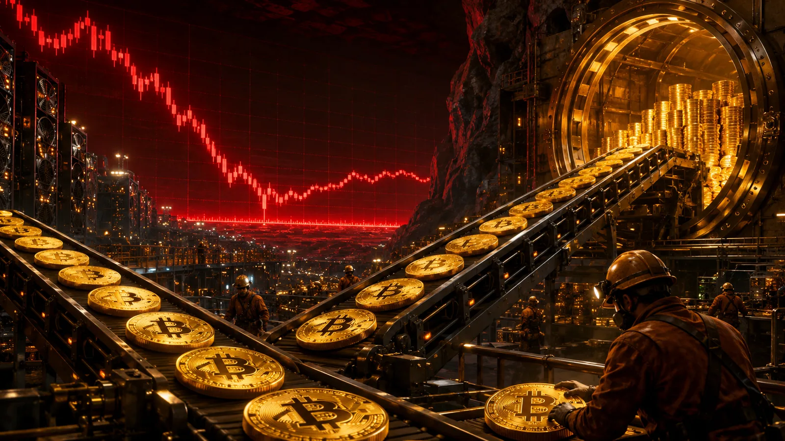 Los mineros de bitcoin vuelven a acumular tras la caída por debajo de los 60.000 dólares. Fuente: Imagen creada con Inteligencia Generativa