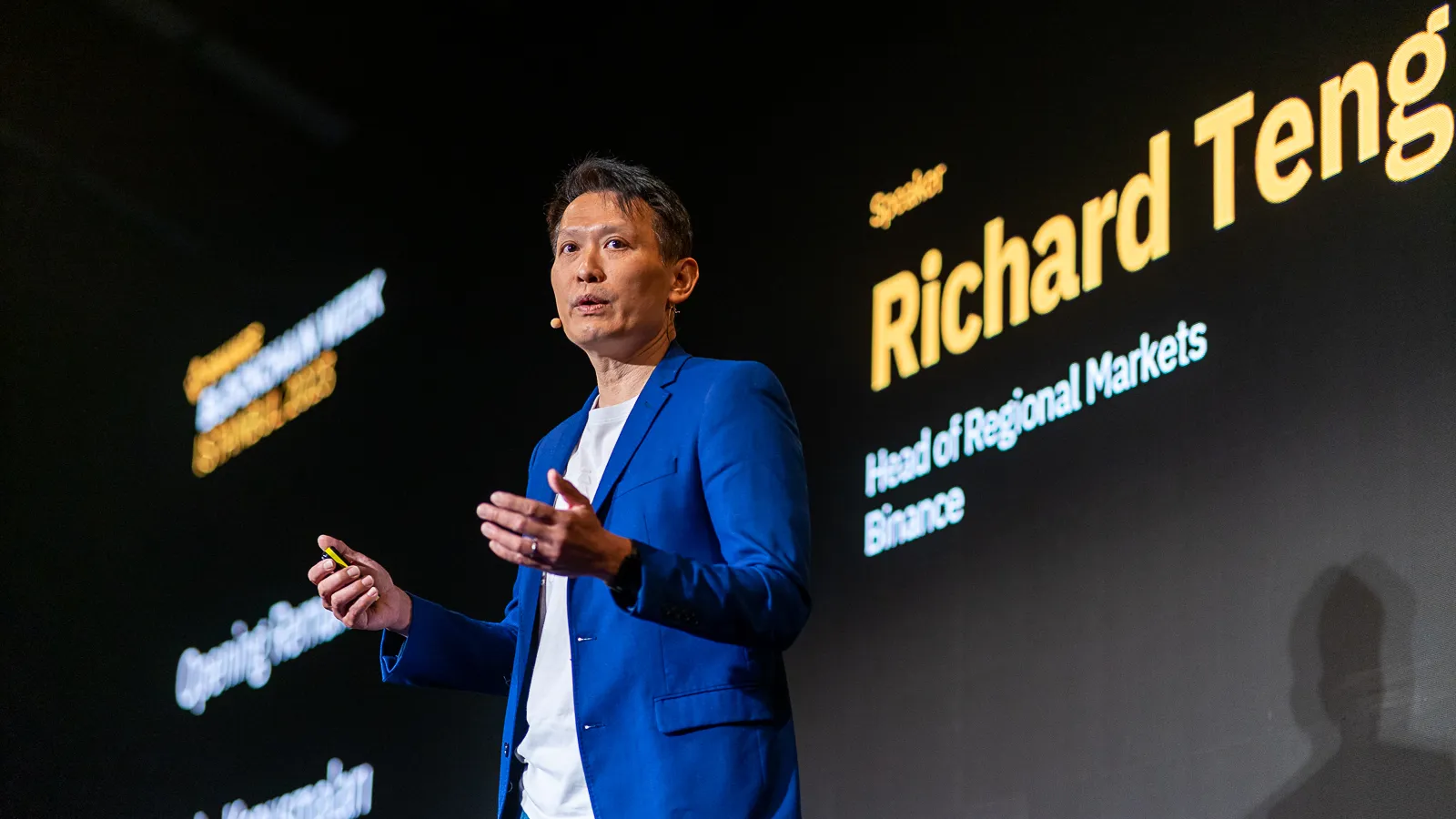 Richard Teng, hoy director ejecutivo de Binance, en la Binance Blockchain Week de Estambul en 2023
